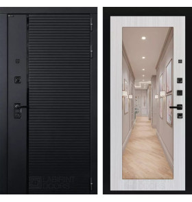 Входная дверь PIANO с зеркалом 18 - Сандал белый