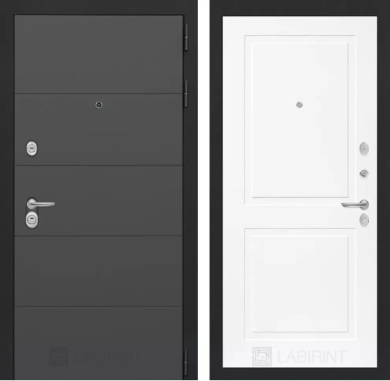 Входная дверь ART 11 - Белый софт | Современная декоративная MDF панель 10 мм, цвет 