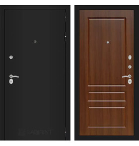 Входная дверь CLASSIC шагрень черная 03 - Орех бренди