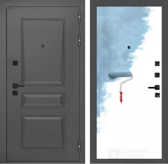 Входная дверь Орлеан 28 - Грунт под покраску | Металлическая отделка методом давления на полотне