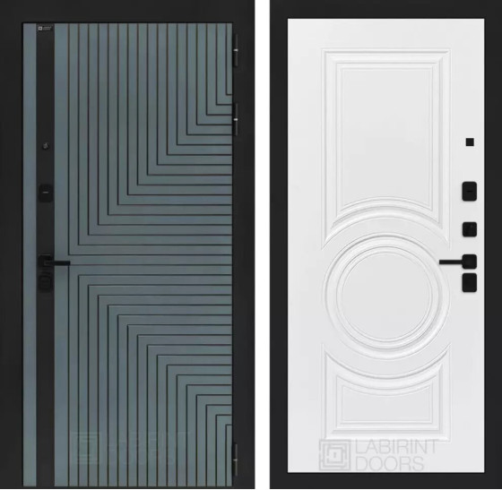 Входная дверь CREDOR 23 - Белый софт | Фрезерованная МДФ панель 10 мм, цвет 