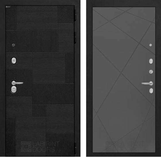 Входная дверь PAZL 24 - Графит софт | Современная MDF панель 10 мм, цвет 