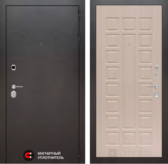 Входная дверь SILVER 04 - Беленый дуб | Металл с покрытием 