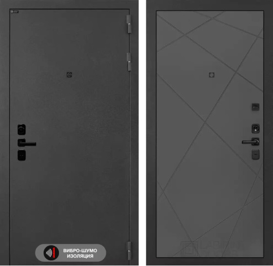 Входная дверь ACUSTICLAB 24 - Графит софт | Металл с матовым покрытием 