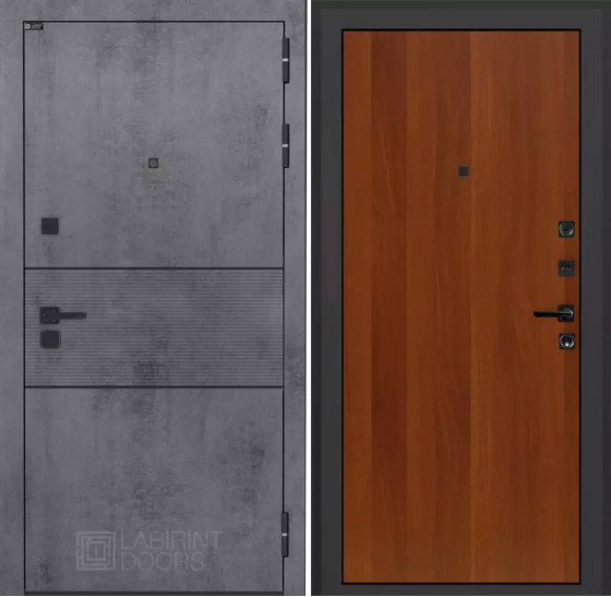 Входная дверь INFINITY 05 - Итальянский орех | Современная MDF панель 10 мм с наличником, цвет 