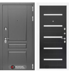 Входная дверь Платинум 01 - Венге, стекло белое