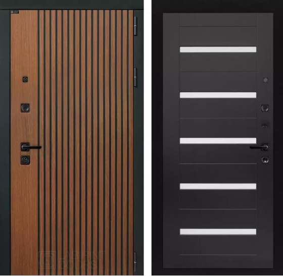 Входная дверь STORM 01 - Венге, стекло белое | Декоративная МДФ панель 10 мм в цвете 