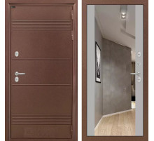 Входная дверь Термо Лайт с Зеркалом Максимум - Грей софт