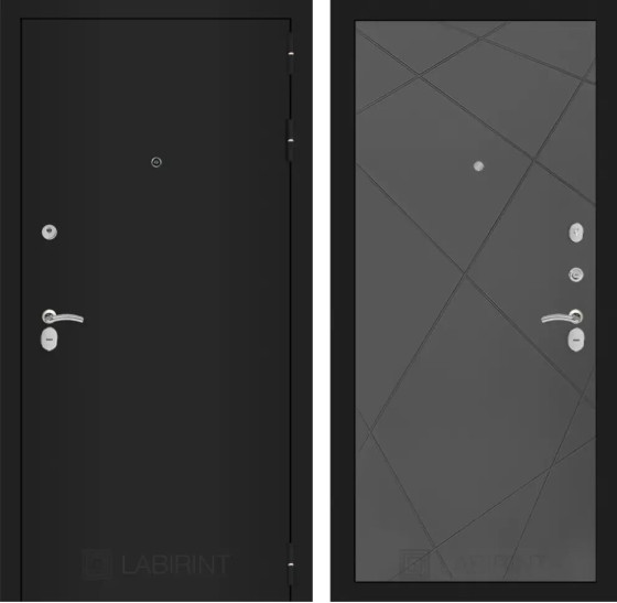 Входная дверь CLASSIC шагрень черная 24 - Графит софт | Металл с практичным покрытием 