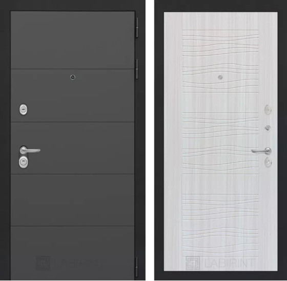 Входная дверь ART 06 - Сандал белый | Современная декоративная MDF панель 10 мм, цвет 