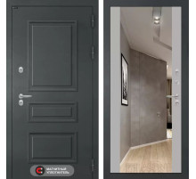Входная дверь Атлантик с зеркалом Максимум - Грей софт