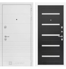 Входная дверь Трендо 01 - Венге, стекло белое