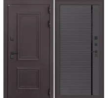 Входная дверь Полярис лайт 22 - Графит софт с молдингом