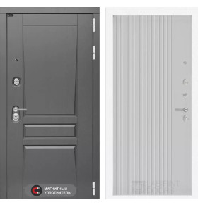 Входная дверь Платинум 29 - Белый рельеф софт