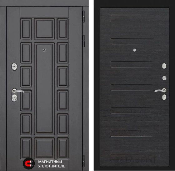 Входная дверь Нью-Йорк 14 - Эковенге | Декоративная MDF панель 16 мм с наличником, цвет 