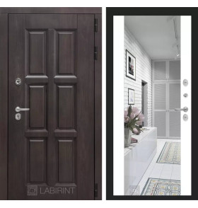 Входная дверь Лондон с зеркалом Максимум - Белый софт