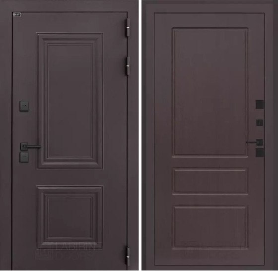 Входная дверь Полярис лайт 03 - Орех премиум | Металлическая отделка методом давления на полотне, 960х2050 мм (внешний 1130х2130 мм), 880х2050 мм (внешний 1050х2130 мм)