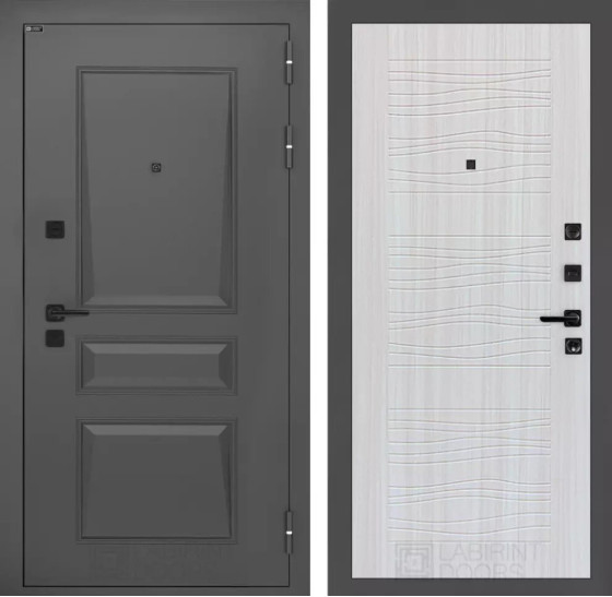 Входная дверь Орлеан 06 - Сандал белый | Металлическая отделка методом давления на полотне