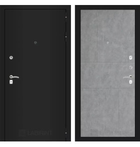 Входная дверь CLASSIC шагрень черная 21 - Бетон светлый