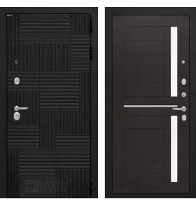 Входная дверь PAZL 02 - Венге, стекло белое