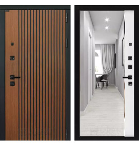 Входная дверь STORM с зеркалом Панорама - Белый софт