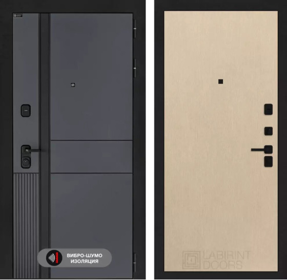 Входная дверь EVOLAB 05 - Венге светлый | Фрезерованная МДФ панель 10 мм, цвет 