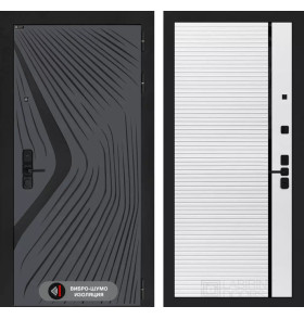 Входная дверь LEOLAB 22 - Белый софт, черная вставка