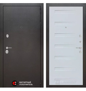 Входная дверь SILVER 14 - Дуб кантри белый горизонтальный