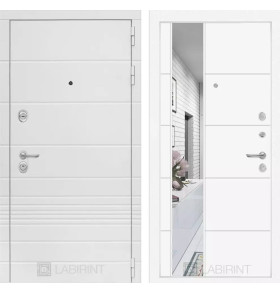 Входная дверь Трендо с Зеркалом 19 - Белый софт