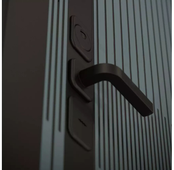 Входная дверь ISSIDA с зеркалом Панорама с тонировкой - Черный кварц | Фрезерованная МДФ панель 10 мм, цвет 