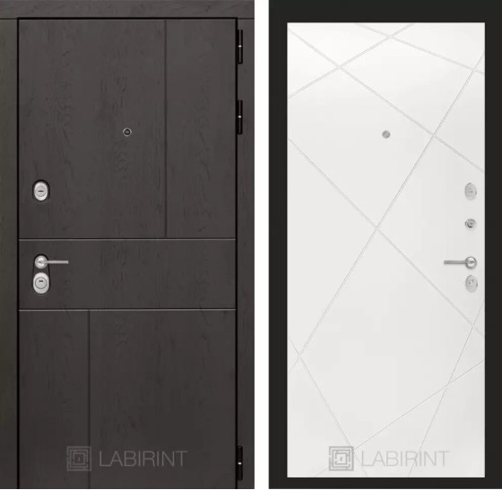 Входная дверь URBAN 24 - Белый софт | Стильная декоративная MDF панель 10 мм с наличником, цвет 