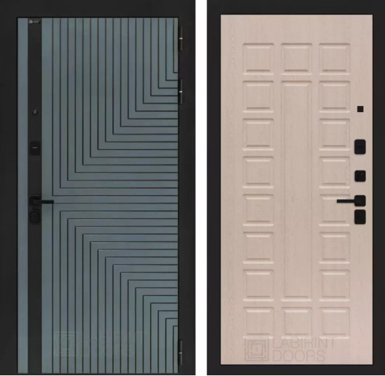 Входная дверь CREDOR 04 - Беленый дуб | Фрезерованная МДФ панель 10 мм, цвет 