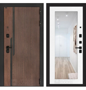 Входная дверь KARMINA с Зеркалом 18 - Белое дерево