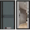 Входная дверь ISSIDA с Зеркалом Максимум - Грей софт | Фрезерованная МДФ панель 10 мм, цвет 