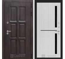 Входная дверь Лондон 02 - Сандал белый, стекло черное