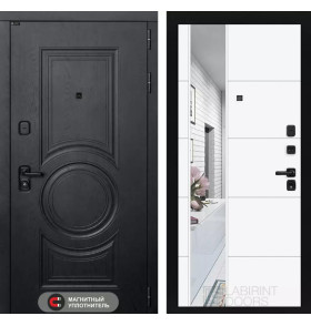 Входная дверь GRAND с Зеркалом 19 - Белый софт