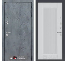 Входная дверь Бетон 30 - Белый рельеф софт