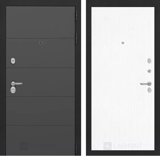 Входная дверь ART 07 - Белое дерево | Современная декоративная MDF панель 10 мм, цвет 