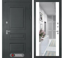 Входная дверь Атлантик с зеркалом Максимум - Белый софт