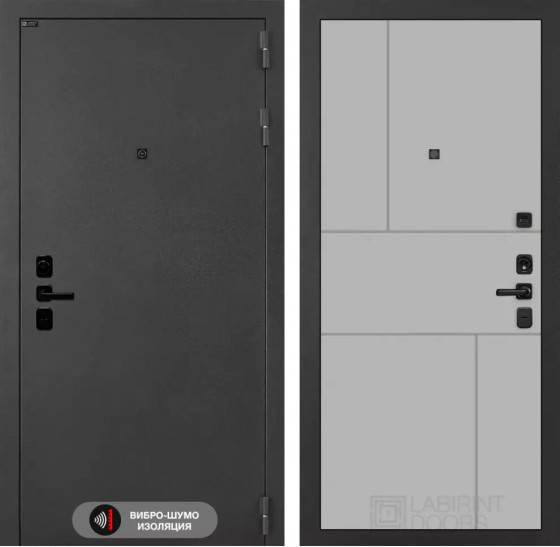 Входная дверь ACUSTICLAB 21 - Грей софт | Металл с матовым покрытием 