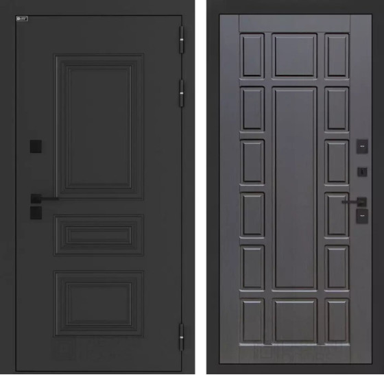 Входная дверь Аляска Лайт 12 - Венге | Металлическая отделка методом давления на полотне