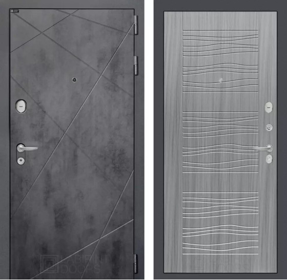 Входная дверь LOFT 06 - Сандал серый | Фрезерованная декоративная MDF панель 10 мм, цвет 