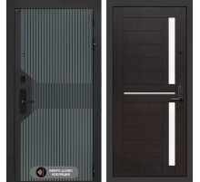 Входная дверь Смартлаб 02 - Венге, стекло белое