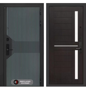 Входная дверь Смартлаб 02 - Венге, стекло белое