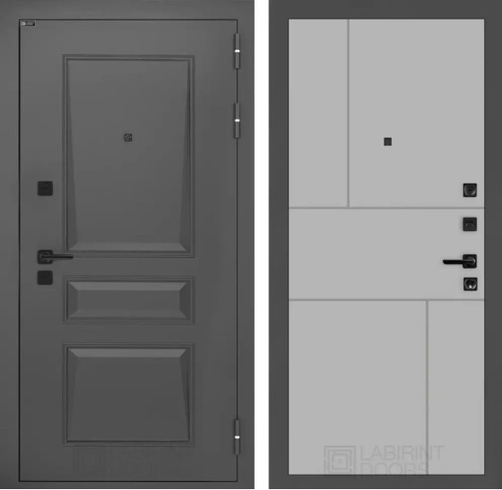 Входная дверь Орлеан 21 - Грей софт | Металлическая отделка методом давления на полотне