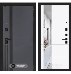 Входная дверь EVOLAB с зеркалом 19 - Белый софт