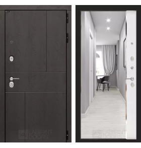 Входная дверь URBAN с зеркалом Панорама - Белый софт