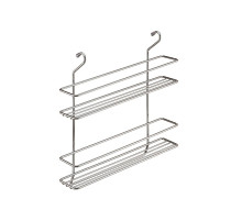 Полка для специй 2-х ярусная, цвет: Хром