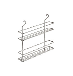 Полка для специй 2-х ярусная, цвет: Хром