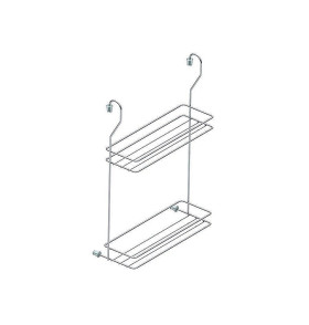 Полка 2-х ярусная малая, цвет: Хром